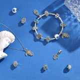 Fatima's Hand Beads S925 Sterling Silver Lady Bracelet