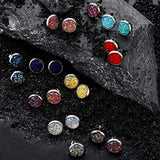 Stainless Steel Druzy Stud Earrings for Women