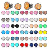 Stainless Steel Druzy Stud Earrings for Women