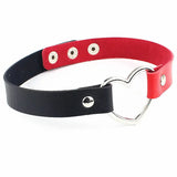 Faux Leather Choker Necklace Heart Chocker Statement Necklace