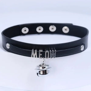 Faux Leather Choker Women O-Ring Necklace Goth