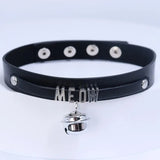 Faux Leather Choker Women O-Ring Necklace Goth