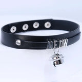 Faux Leather Choker Women O-Ring Necklace Goth