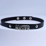 Faux Leather Choker Women O-Ring Necklace Goth