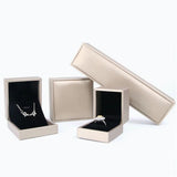 Faux Leather Jewelry Packaging Box Ring Pendant Necklace Gift Storage