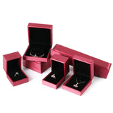 Faux Leather Jewelry Packaging Box Ring Pendant Necklace Gift Storage