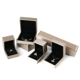 Faux Leather Jewelry Packaging Box Ring Pendant Necklace Gift Storage