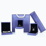 Faux Leather Jewelry Packaging Box Ring Pendant Necklace Gift Storage