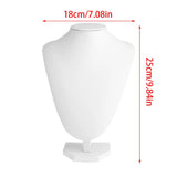 Faux Leather Mannequin Necklace Pendant Jewelry Bust Display Stand