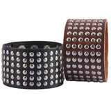Spiked Faux Leather Bracelet Punk Wide Studded Cuff