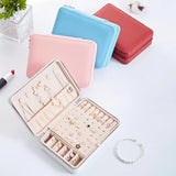 Faux Leather Multi-purpose Jewelry Case for Earrings Necklace Ring