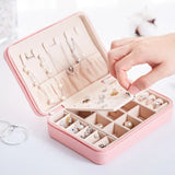 Faux Leather Multi-purpose Jewelry Case for Earrings Necklace Ring