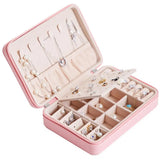 Faux Leather Multi-purpose Jewelry Case for Earrings Necklace Ring