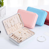 Faux Leather Multi-purpose Jewelry Case for Earrings Necklace Ring