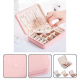 Faux Leather Multi-purpose Jewelry Case for Earrings Necklace Ring