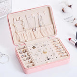 Faux Leather Multi-purpose Jewelry Case for Earrings Necklace Ring