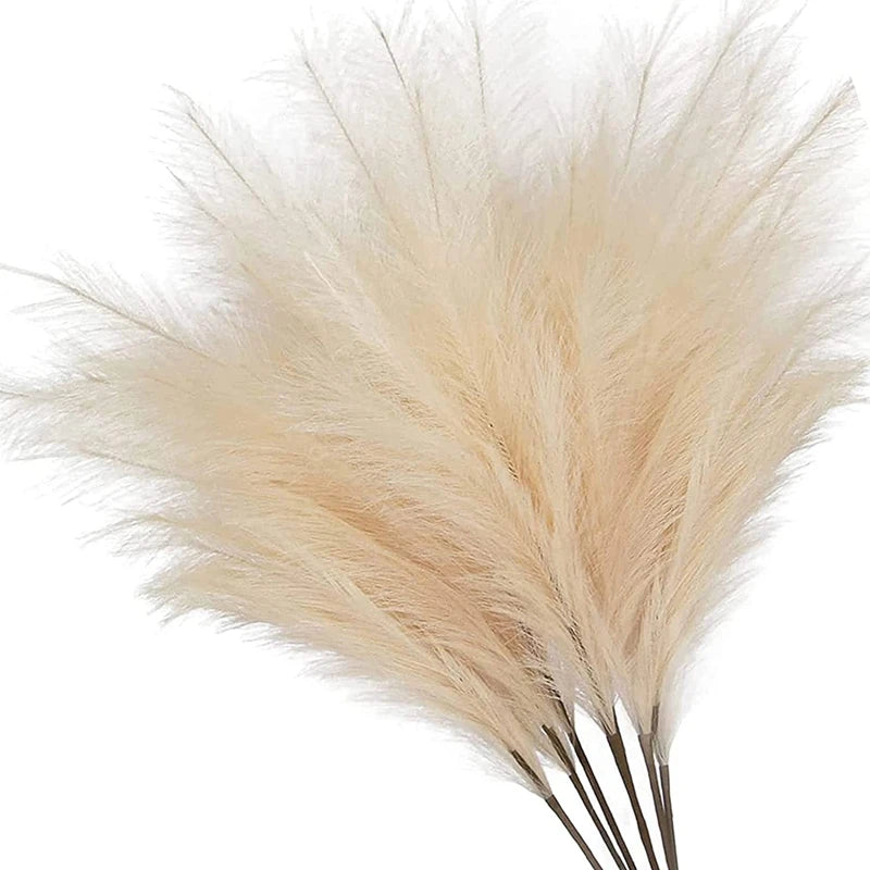 Tall Faux Bulrush Reed Grass - Vase Filler for Home Living Room Kitchen Wedding