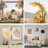 Tall Faux Bulrush Reed Grass - Vase Filler for Home Living Room Kitchen Wedding