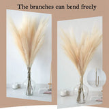 Tall Faux Bulrush Reed Grass - Vase Filler for Home Living Room Kitchen Wedding