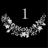 Faux Pearl Beaded Flower Bride Headband Women Girl Noiva Tiaras