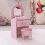 Girls Faux Pearl Dresser Jewelry Box Organizer