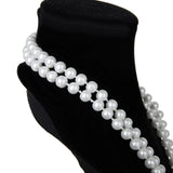 Faux Pearl Long Chain Necklace