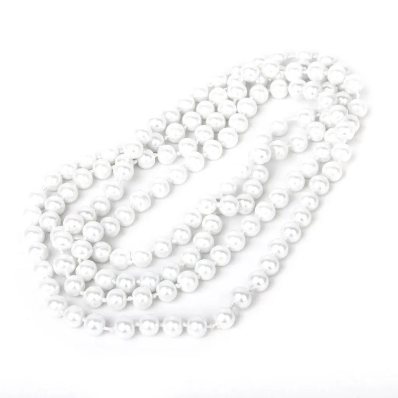 Faux Pearl Long Chain Necklace