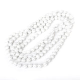 Faux Pearl Long Chain Necklace