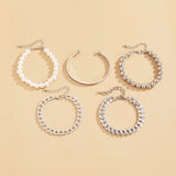 Pearl Bead Bracelet Set Punk Hand Chain
