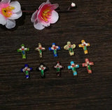 Cloisonne Cross Pendant Handmade Accessory Perfect Women Gift