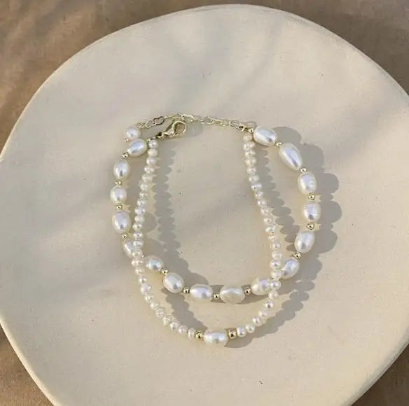 Real Freshwater Pearl Bracelet, Wedding Party Jewelry Gift
