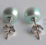 8MM Freshwater Pearl Silver Stud Earring Wedding Bridesmaid Jewelry