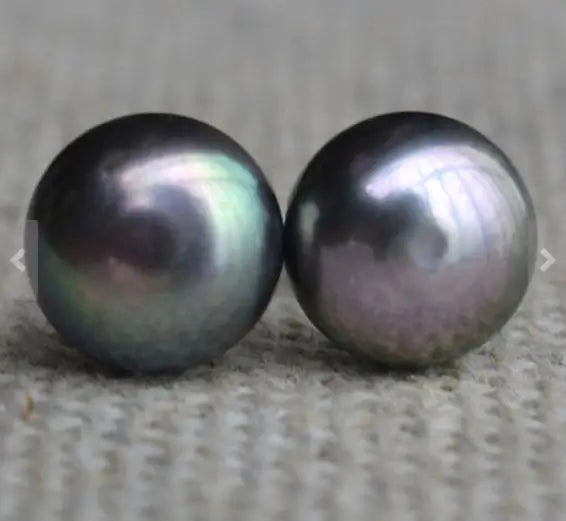 Gray Freshwater Pearl Silver Stud Earring Wedding Bridesmaid Fine Jewelry