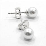 4mm Pearl S925 Silver Earrings Classic Push Back Stud