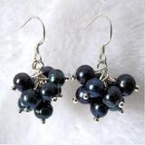 Peacock Freshwater Pearl Earrings 6-7mm S925 Sterling Silver Hook Fine Jewelry