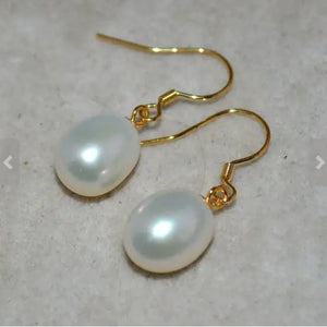 Freshwater Pearl Silver Dangle Earrings for Women