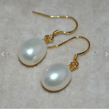 Freshwater Pearl Silver Dangle Earrings for Women