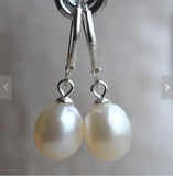 Rice Freshwater Pearl Silver Dangle Earring Fine Jewelry Wedding Gift
