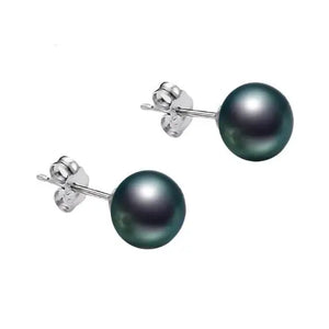 Natural Freshwater Pearls S925 Silver Stud Earrings Classic Women Gift
