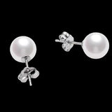 Natural Freshwater Pearls S925 Silver Stud Earrings Classic Women Gift