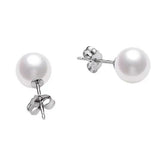 Natural Freshwater Pearls S925 Silver Stud Earrings Classic Women Gift