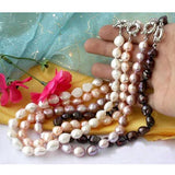Pink Lavender Baroque Pearl Necklace, Perfect Women Gift