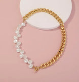 Baroque Sea Shell Choker Pearl Necklace Classic Women Gift