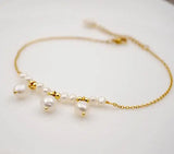 Pearl Jewelry Plated Chain Beads Anklet Bracelet Gift