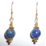 Lapis Lazuli Gemstone Plated Earrings - Charming Lady Gift