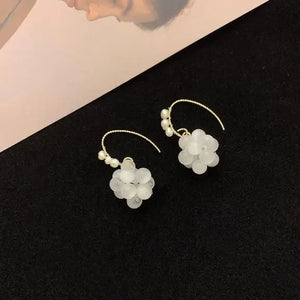 Classic Pearl Cat's Eye Dangle Earrings