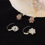 Classic Pearl Cat's Eye Dangle Earrings