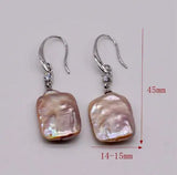 Multicolored Freshwater Pearl Earrings 925 Sterling Silver