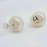 Baroque Freshwater Pearl Stud Earrings 925 Sterling Silver