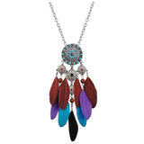 Feather Charm Necklace for Women
